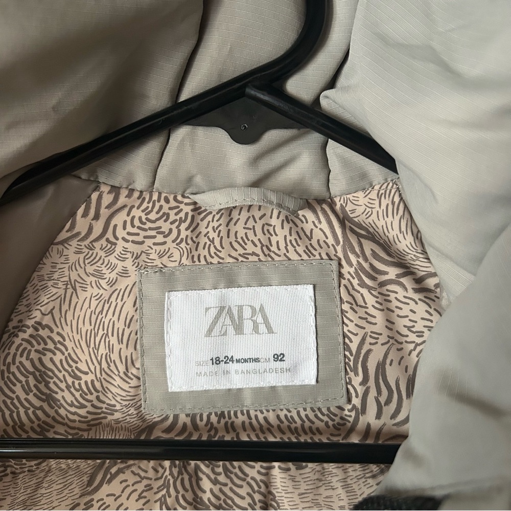 Zara Kids Puffer Jacket in Light Gray - Picture 6 of 12